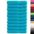 vidaXL Prémiové uteráky SOLUND 10 ks tyrksyové 100x200cm 600 g/m2