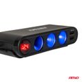 Predlžovacia zásuvka s voltmetrom USB USB-C 12/24V AMiO-03782