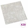 vidaXL Samo-lepiace podlahové dosky Svetlosivá 30,5 x 30,5 cm 20 ks