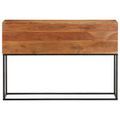 vidaXL Konzolový stolík 110x30x75 cm masívna akácia a železo