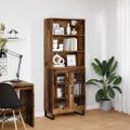 vidaXL Highboard 2 ks Staré drevo 69,5 x 34 x 180 cm