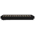 vidaXL Posteľový rám s LED Čierny dub 80 x 200 cm Kompozitné drevo