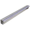 Obdĺžniková bazénová fontána/vodopád s LED, nehrdzavejúca oceľ 90 cm