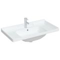vidaXL Kúpeľňové umývadlo biele 91,5x48x23 cm obdĺžnikové keramické