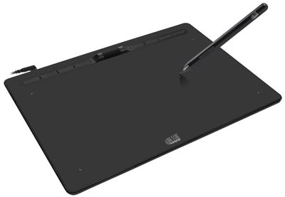 Adesso CYBERTABLET K12/ grafický tablet 12” x 7”/ 8192 úrovne tlaku/ 8 programovateľných tlačidiel/ scroll koliesko/ USB Grafický tablet, 12"x6,8", 5080 LPI, 8192 úrovní tlaku, 8 programovateľných tlačidiel, scrollovacie koliesko, USB-C, pero, čierny