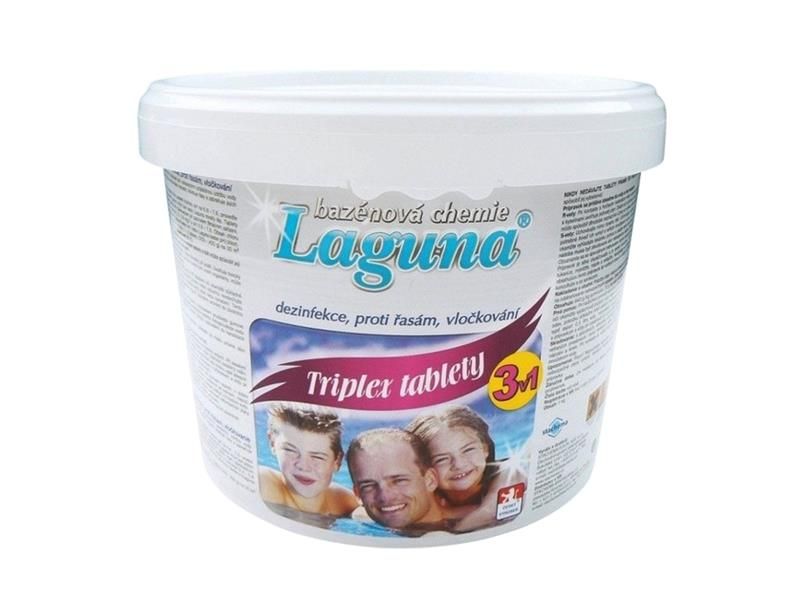 Multifunkčné tablety na chlorovú dezinfekciu bazénovej vody LAGUNA 3v1 Triplex 5kg