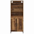 vidaXL Highboard 2 ks Staré drevo 69,5 x 34 x 180 cm Kompozitné drevo