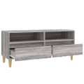 vidaXL TV skrinka sivý dub sonoma 100x34,5x44,5 cm spracované drevo