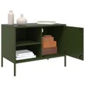 vidaXL TV skrinky 2 ks olivovo-zelené 68x39x50,5 cm oceľ