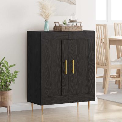 vidaXL Servírovacia skriňa Čierny dub 69,5 x 34 x 90 cm