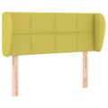 vidaXL Čelo postele so záhybmi zelený 83x23x78/88 cm látka
