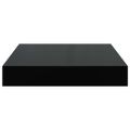 vidaXL Plávajúce nástenné police 2ks, lesklé čierne 23x23,5x3,8cm, MDF