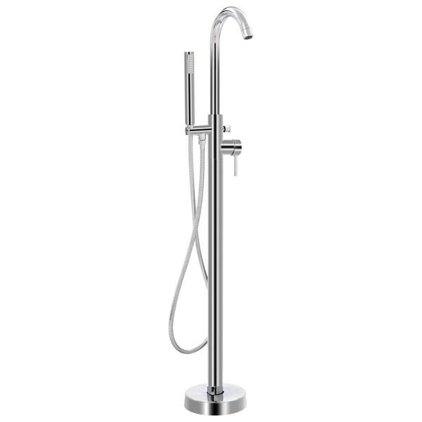 vidaXL Voľne stojaca vaňová batéria 118,5 cm nehrdzavejúca oceľ