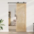 vidaXL Posuvné dvere ORKDAL 83 x 232 cm Borovicový masív Prírodná