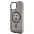 Obal Karl Lagerfeld pre iPhone 15 6,1" KLHMP15SHFCKNOK čierny hardcase IML Ikonik MagSafe