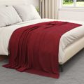 vidaXL Prikrývky na hodenie 6 ks Bordeaux červená 200 x 150 cm 2.52 kg