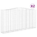 vidaXL Oblúkový gabionový kôš 2 ks 400x50x200/220cm pozinkované železo