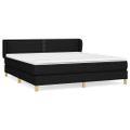 vidaXL Posteľný rám boxspring s matracom čierny 180x200 cm látka