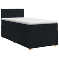 vidaXL Posteľ boxspring s matracom Čierna 90 x 200 cm Látka