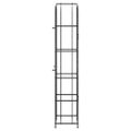 vidaXL Stojan na víno na 73 fliaš čierny 45x36x200 cm kované železo
