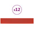 vidaXL Nástenné panely 12 ks červené 90x15 cm umelá koža 1,62 m²