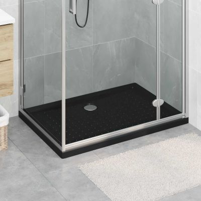 vidaXL Sprchová základná vanička s bodkami 100 x 70 x 4 cm ABS Čierna