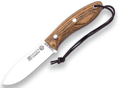JOKER KNIFE CB114 CANADIENSE tradičný vonkajší nôž 10,5 cm, drevo Bocote, kožené puzdro