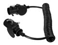 Propojovací spirálový EBS kábel 7pin TRAILER CABLE 14, 24V, 3,5m SIXTOL