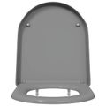 vidaXL WC sedadlo Sivá 49 x 36 x 4 cm Duroplast