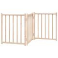 vidaXL Brána pre psa skladacia 3 panely 150 cm masívne jedľové drevo