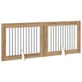 vidaXL Skladacia psia brána so stojanmi 2 ks Dub artisan 200,5 cm
