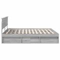 vidaXL Rám postele Sivý Sonoma 200 x 200 cm Kompozitné drevo