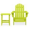 vidaXL Záhradná stolička Adirondack so stolíkom jedľový masív zelená