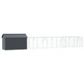 vidaXL Klietka pre vtákov s úložiskom Antracit 821,5 x 111 x 142 cm