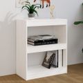 vidaXL Knižnica/deliaca stena biela 60x30x71,5 cm masívna borovica