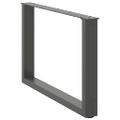 vidaXL Nohy konferenčného stolíka v tvare U, 2 ks, antracitové, 60 x (42-43) cm, oceľ