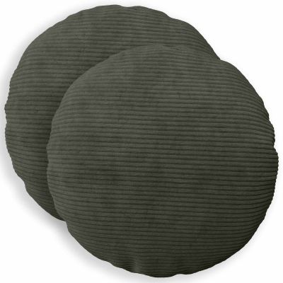 vidaXL Poťah na podložku 2 pcs HEERLEN Antracitová Ø 50 cm manšestr