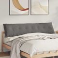 vidaXL Poduška na chrbát Svetlosivá 200 x 50 cm Kordúrová tkanina
