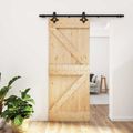 vidaXL Posuvné dvere 85 x 210 cm Masívne borovicové drevo (neupravené)