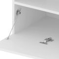 vidaXL TV skrinka s LED svetlami lesklá biela 75x35x40 cm