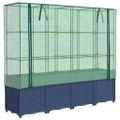 vidaXL Vyvýšený záhon s krytom na skleník, ratanový vzhľad 160x40x153 cm