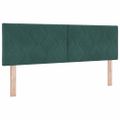 vidaXL Posteľ s pružinovým rámom Tmavozelená 140 x 190 cm Zamat