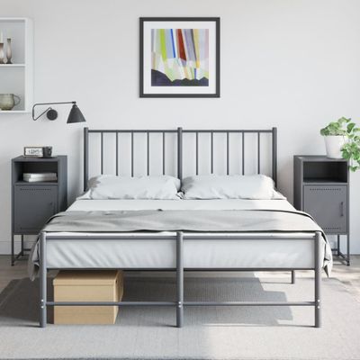 vidaXL Nočné stolíky 2 ks antracitové 36x39x78 cm oceľ