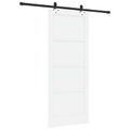 vidaXL Posuvné dvere Biela a čierna 83 x 202 cm Borovicový masív