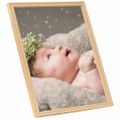 vidaXL Fotorámiky na stenu, koláž 3 ks, bledý dub 40x50 cm