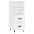 vidaXL Vysoká skrinka biela 34,5x34x180 cm spracované drevo