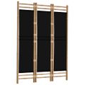 vidaXL Skladací 3-panelový paraván 120 cm bambus a plátno