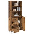 vidaXL Highboard 2 ks Staré drevo 69,5 x 34 x 180 cm