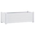 vidaXL Vyvýšený záhradný záhon PP biely 100x43x35 cm