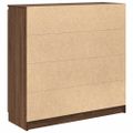 vidaXL Komoda so zásuvkami, hnedý dub 100,5x35x98,5cm kompozitné drevo